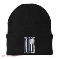 Thin Blue Line Retired Police Sergeant Retirement Gift Beanie thumb 0