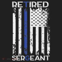 Thin Blue Line Retired Police Sergeant Retirement Gift Beanie thumb 2