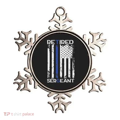 Thin Blue Line Retired Police Sergeant Retirement Gift Ornament