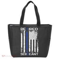 Thin Blue Line Retired Police Sergeant Retirement Gift Tote Bag thumb 0