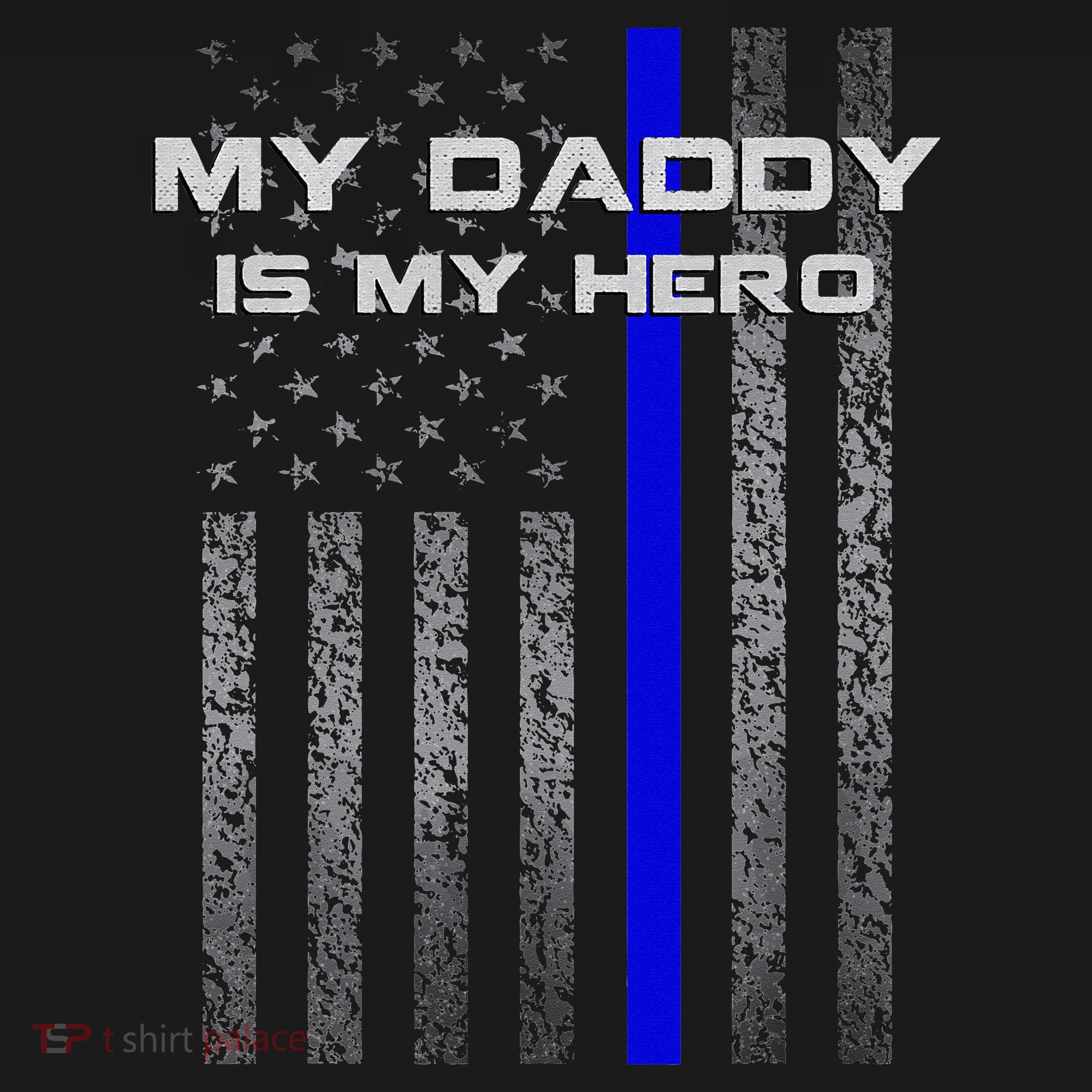 Thine Blue Line Flag My Daddy My Hero Police Son or Daughter Women's Tank Top