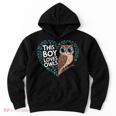 This Boy Loves Owls Cute Owl Valentines Day Hoodie