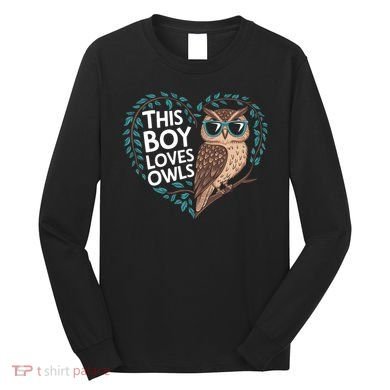 This Boy Loves Owls Cute Owl Valentines Day Long Sleeve Shirt