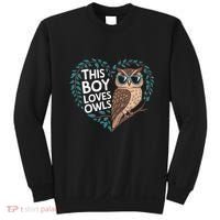This Boy Loves Owls Cute Owl Valentines Day Sweatshirt thumb 0