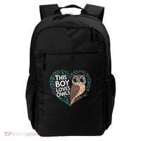 This Boy Loves Owls Cute Owl Valentines Day Backpack thumb 0