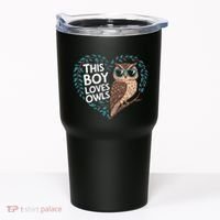 This Boy Loves Owls Cute Owl Valentines Day Tumbler thumb 0
