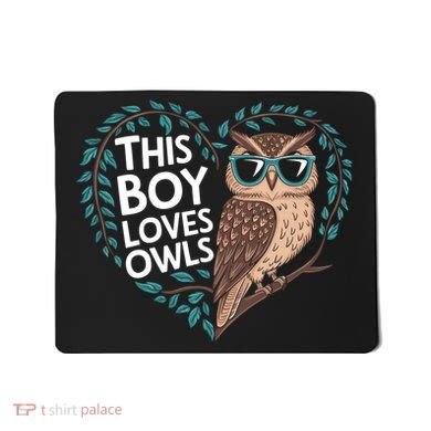 This Boy Loves Owls Cute Owl Valentines Day Mousepad