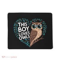 This Boy Loves Owls Cute Owl Valentines Day Mousepad thumb 0