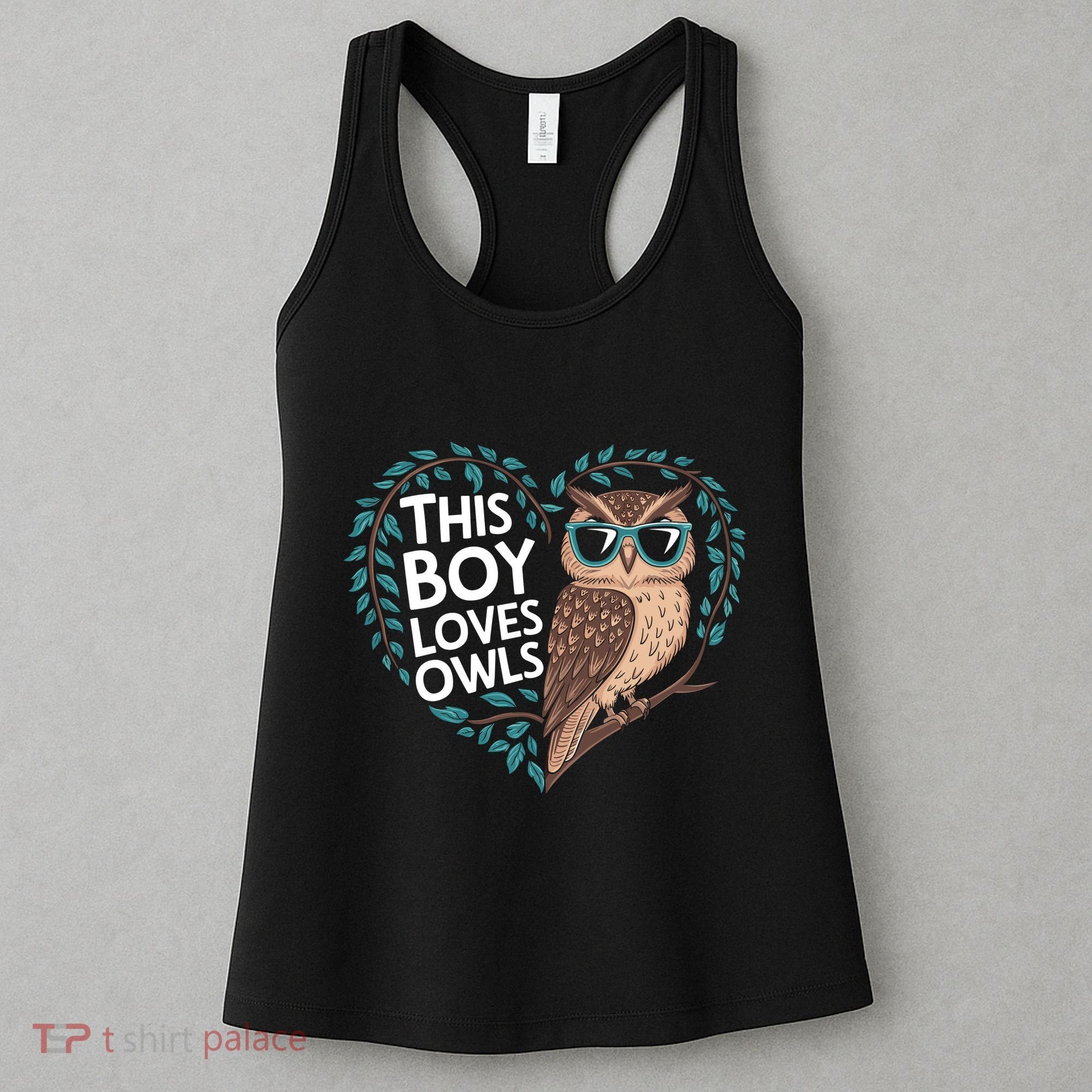 This Boy Loves Owls Cute Owl Valentines Day Women's Tank Top
