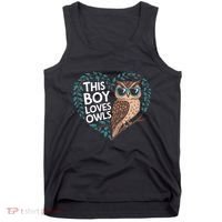 This Boy Loves Owls Cute Owl Valentines Day Tank Top thumb 0