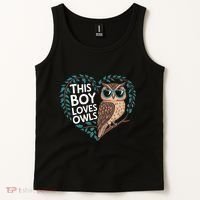 This Boy Loves Owls Cute Owl Valentines Day Tank Top thumb 2