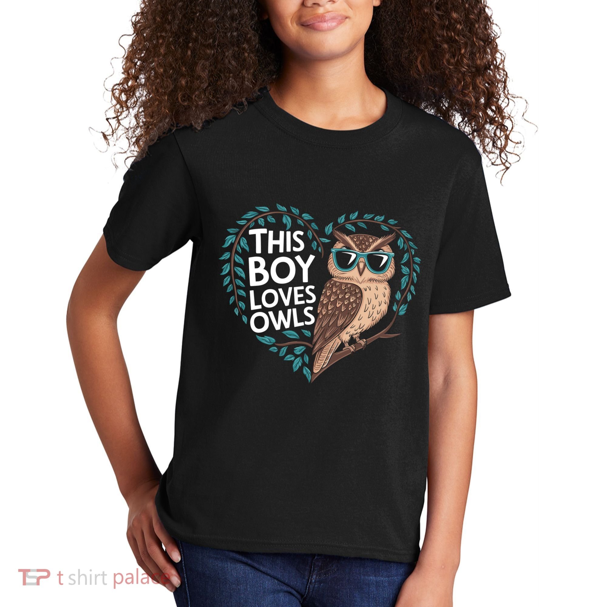 This Boy Loves Owls Cute Owl Valentines Day Kids T-Shirt
