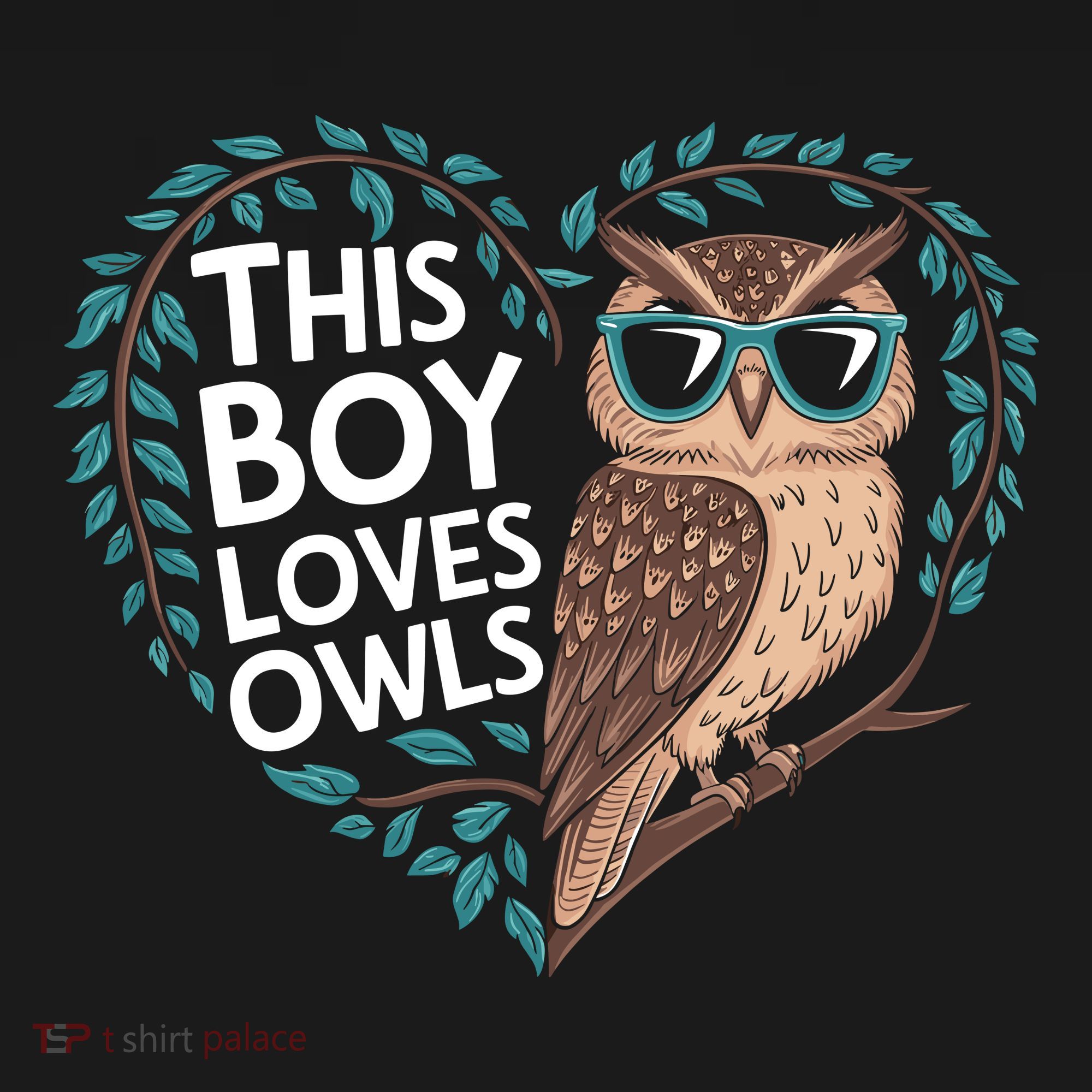 This Boy Loves Owls Cute Owl Valentines Day Kids T-Shirt