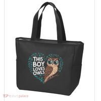 This Boy Loves Owls Cute Owl Valentines Day Tote Bag thumb 3