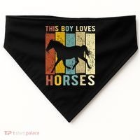 This Boy Loves Horses Horse USA-Made Doggie Bandana thumb 0