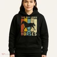 This Boy Loves Horses Horse Hoodie thumb 5