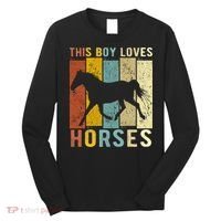 This Boy Loves Horses Horse Long Sleeve Shirt thumb 0