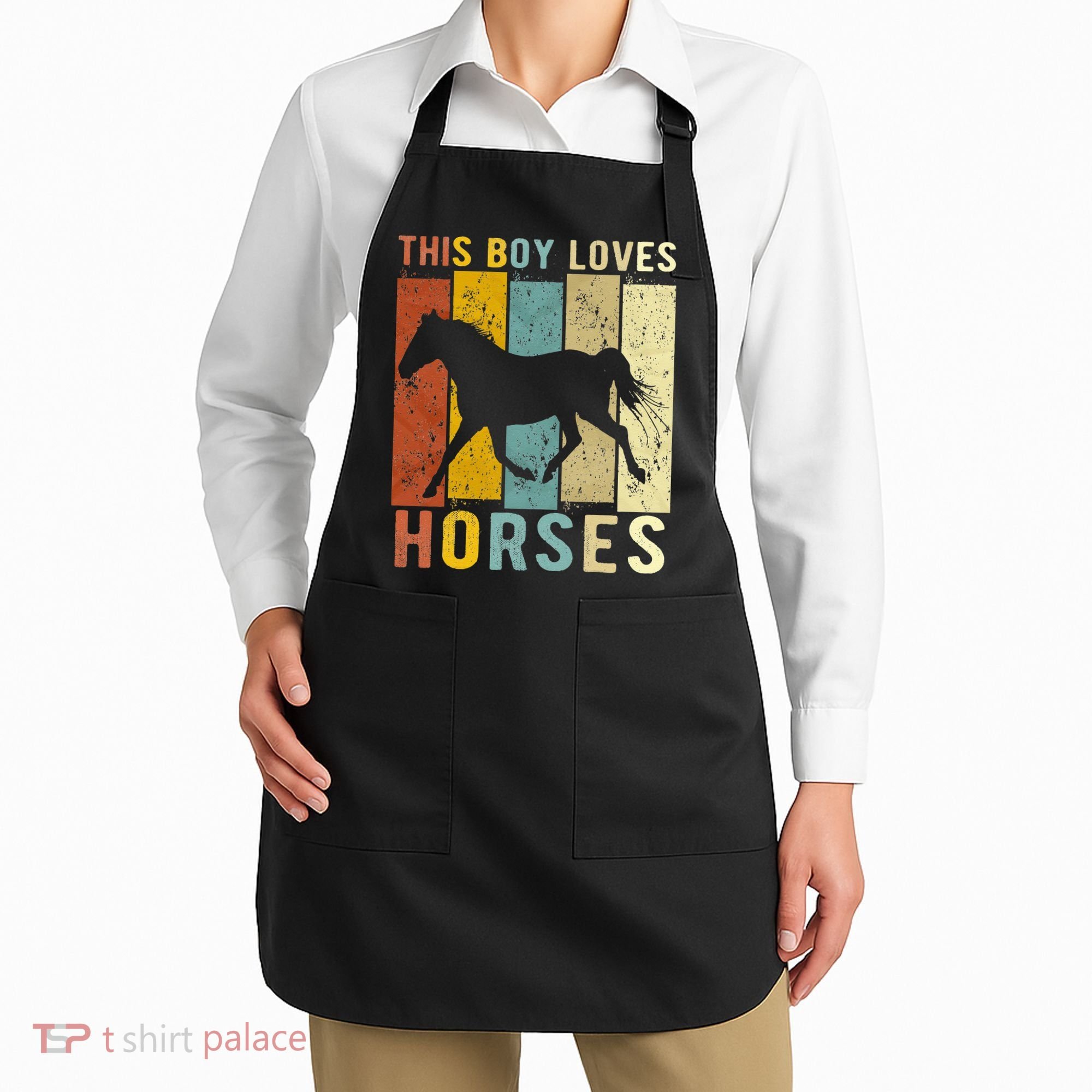 This Boy Loves Horses Horse Apron