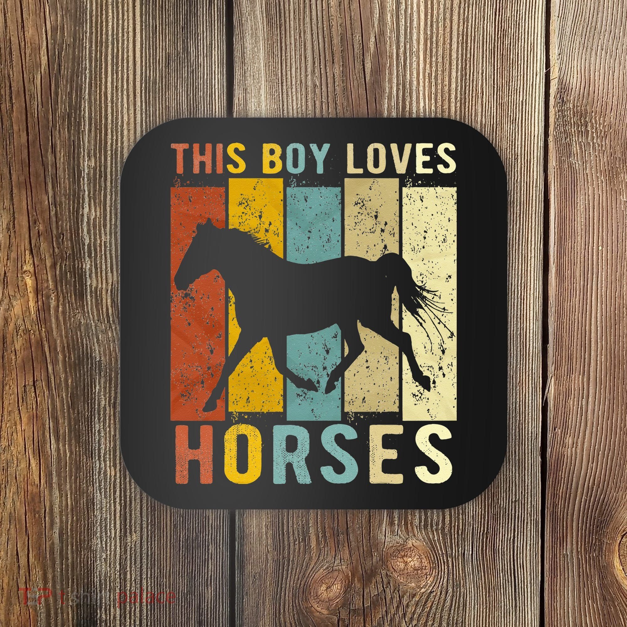 This Boy Loves Horses Horse Coaster