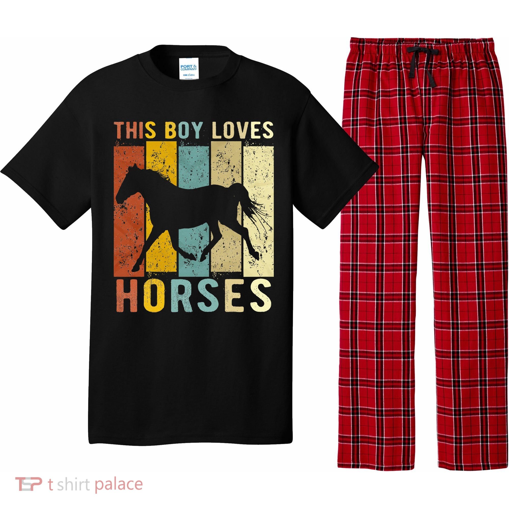 This Boy Loves Horses Horse Pajama Set