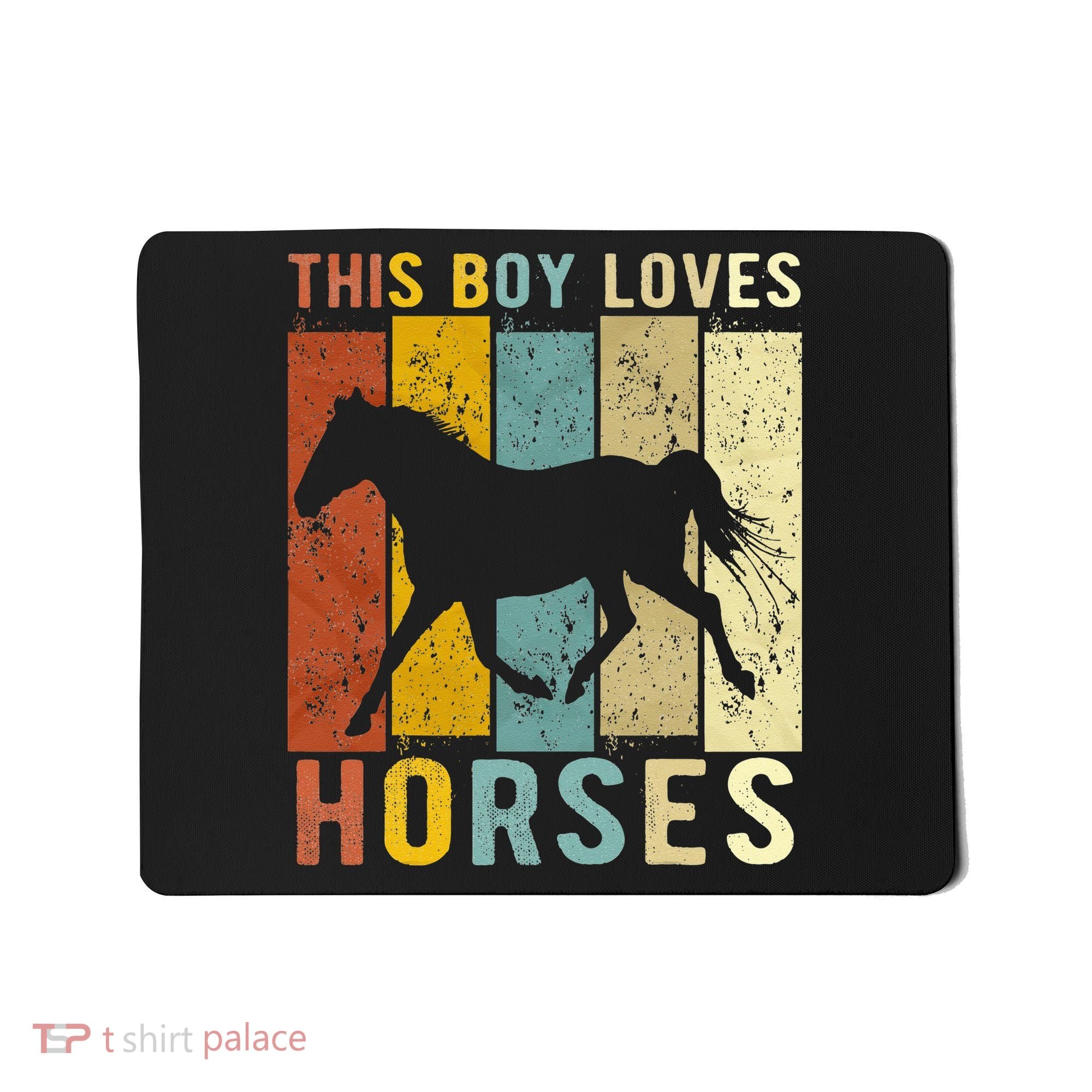 This Boy Loves Horses Horse Mousepad
