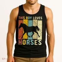 This Boy Loves Horses Horse Tank Top thumb 3