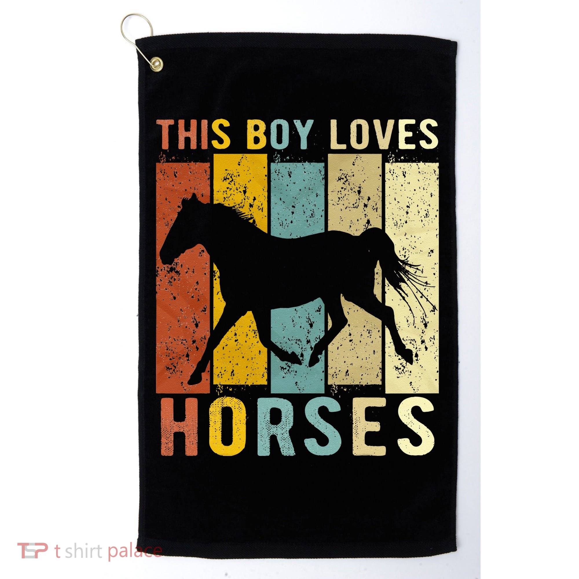 This Boy Loves Horses Horse Golf Towel