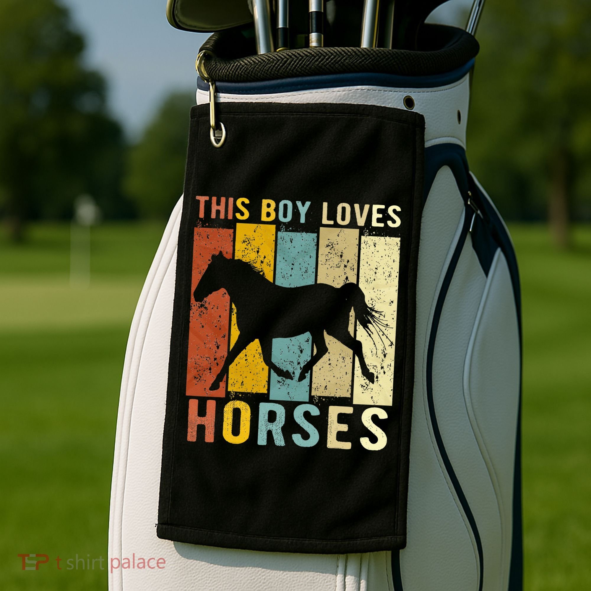 This Boy Loves Horses Horse Golf Towel