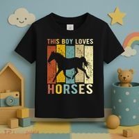 This Boy Loves Horses Horse Toddler T-Shirt thumb 3