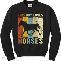 This Boy Loves Horses Horse Kids Sweatshirt thumb 0