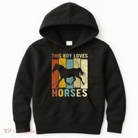 This Boy Loves Horses Horse Kids Hoodie thumb 0