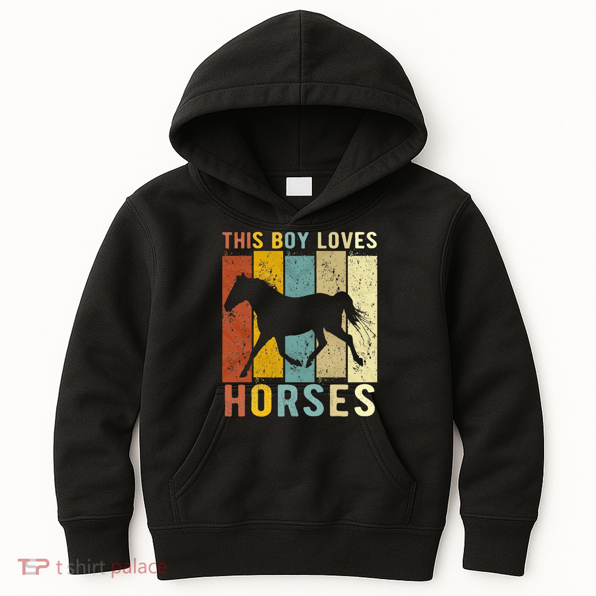 This Boy Loves Horses Horse Kids Hoodie