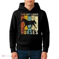 This Boy Loves Horses Horse Kids Hoodie thumb 4