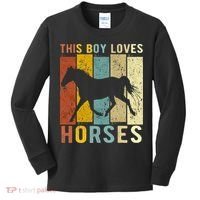 This Boy Loves Horses Horse Kids Long Sleeve Shirt thumb 0