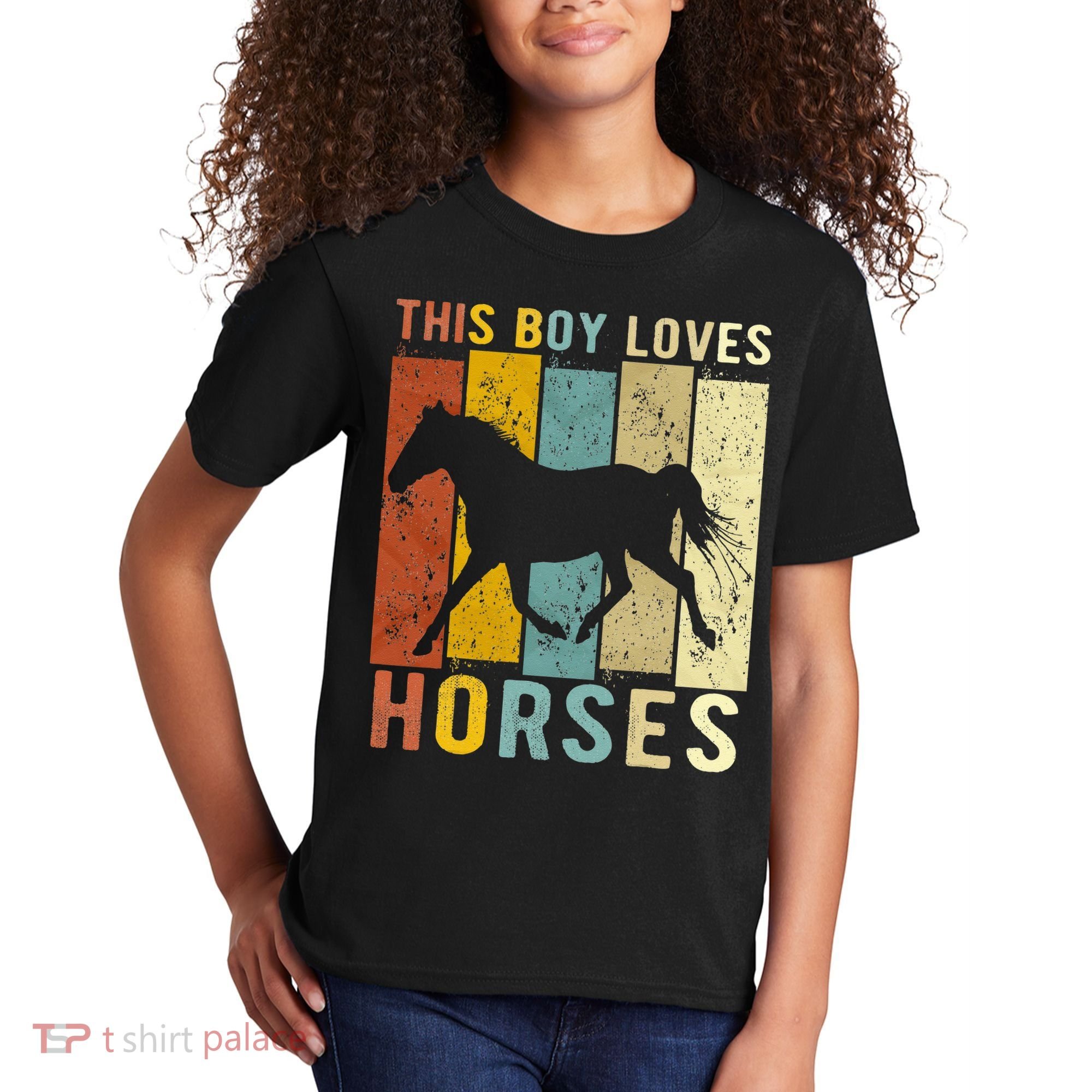 This Boy Loves Horses Horse Kids T-Shirt