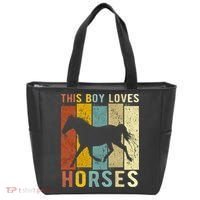 This Boy Loves Horses Horse Tote Bag thumb 0