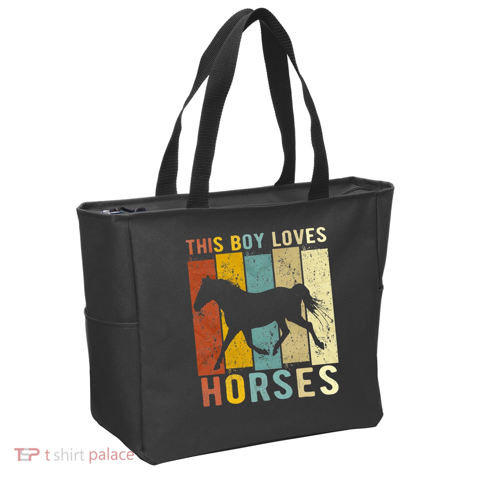 This Boy Loves Horses Horse Tote Bag