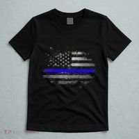 Thin Blue Line Vintage Usa Flag Patriots T-Shirt thumb 5
