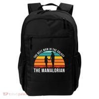 The Best Mom In The Galaxy The Mamalorian Retro Sunset Backpack thumb 0