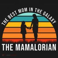 The Best Mom In The Galaxy The Mamalorian Retro Sunset Women's Tank Top thumb 5
