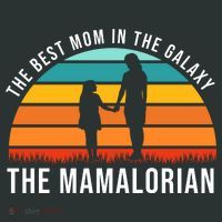 The Best Mom In The Galaxy The Mamalorian Retro Sunset Coaster thumb 2