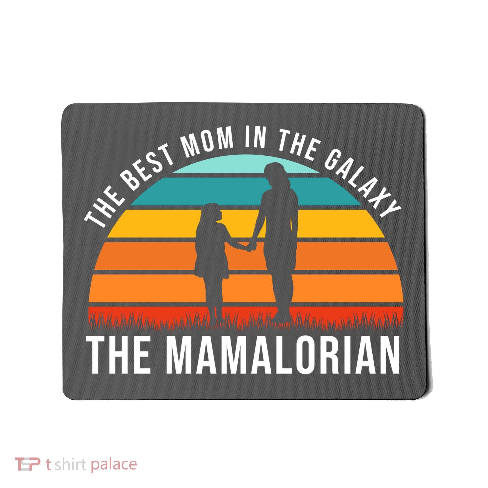 The Best Mom In The Galaxy The Mamalorian Retro Sunset Mousepad