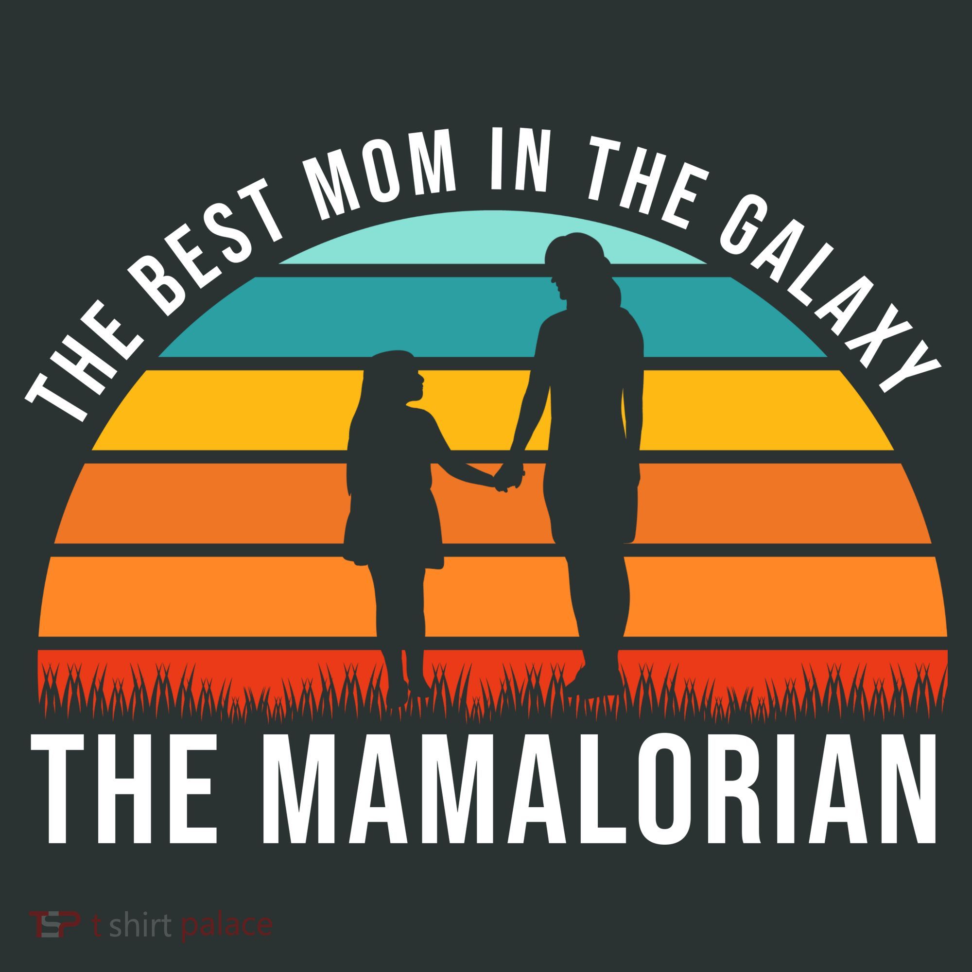 The Best Mom In The Galaxy The Mamalorian Retro Sunset Mousepad