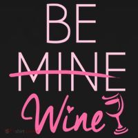 Trendy Be Mine Be Wine Valentine's Day Humor Cool Gift Women's Hoodie thumb 2