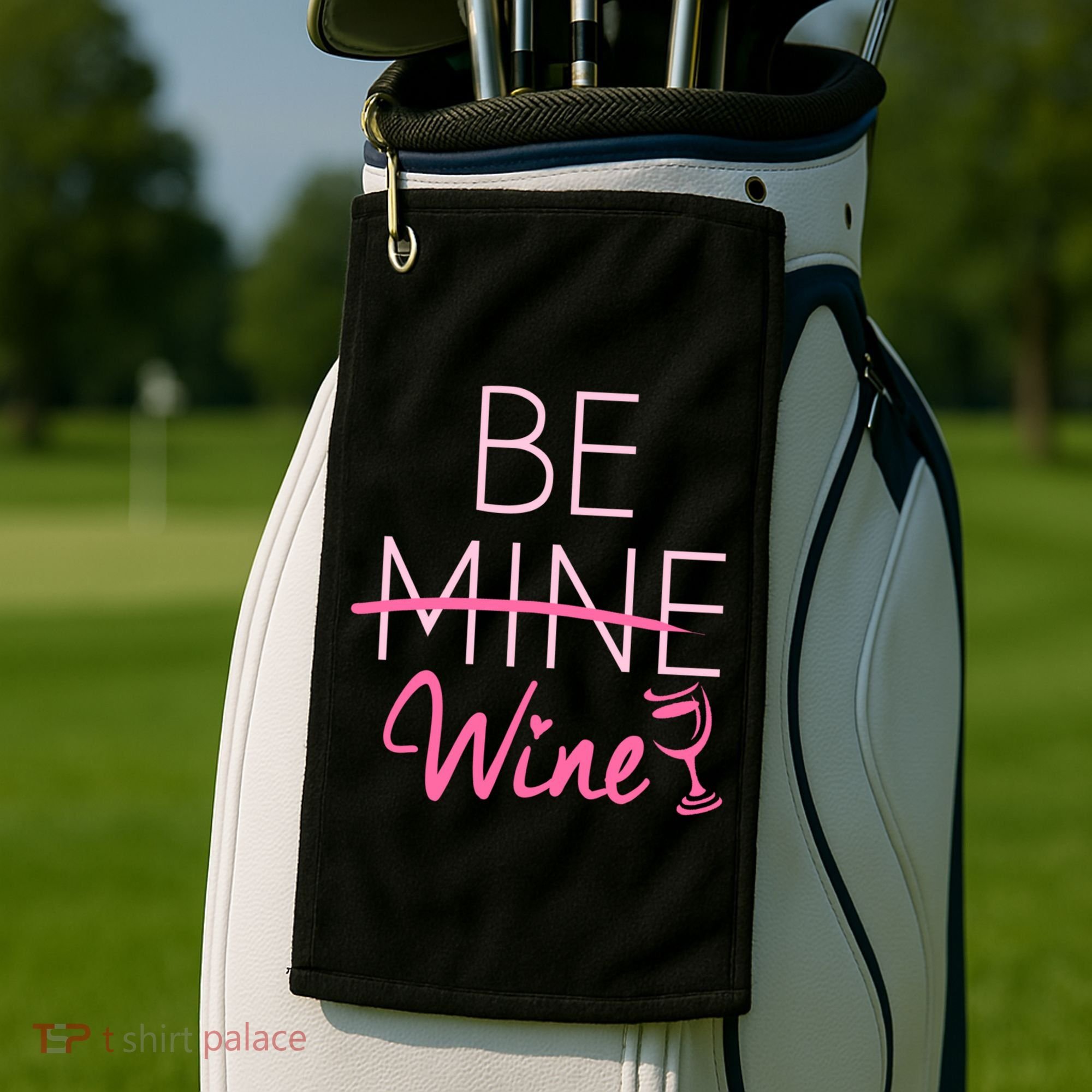 Trendy Be Mine Be Wine Valentine's Day Humor Cool Gift Golf Towel
