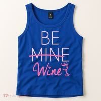 Trendy Be Mine Be Wine Valentine's Day Humor Cool Gift Tank Top thumb 2