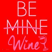 Trendy Be Mine Be Wine Valentine's Day Humor Cool Gift Santa Hat thumb 1