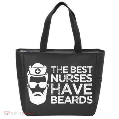 The Best Nurses Have Beards Funny Nurse Tote Bag