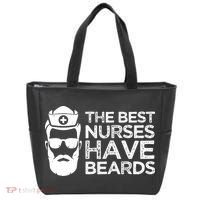 The Best Nurses Have Beards Funny Nurse Tote Bag thumb 0
