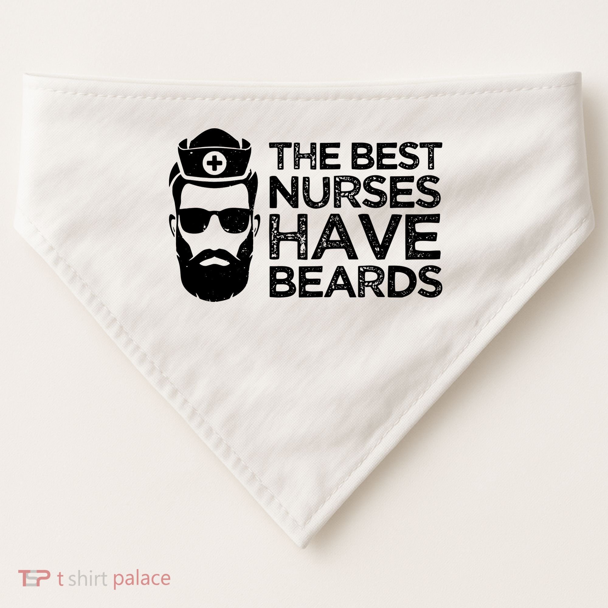 The Best Nurses Have Beards Funny Nurse USA-Made Doggie Bandana